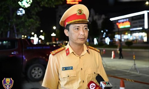 Thượng tá Tô Quang Minh - Trưởng Phòng Hướng dẫn tuần tra, kiểm soát giao thông đường bộ, đường sắt. Ảnh: Công an tỉnh Kon Tum