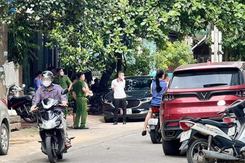 Khu vực phát hiện nạn nhân tại phường Cốc Lếu, Lào Cai. Ảnh: NDCC