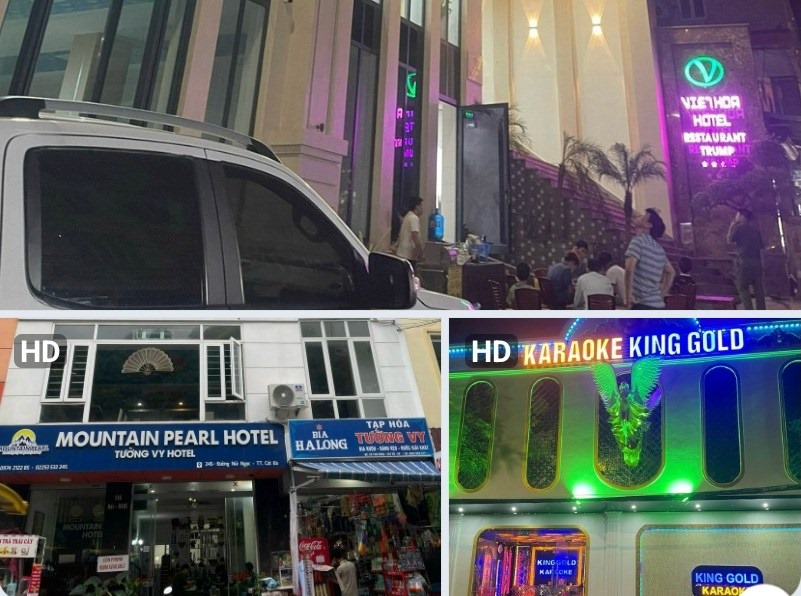 Các cơ sở kinh doanh vi phạm ở địa bàn huyện Cát Hải. Ảnh: Công an Hải Phòng