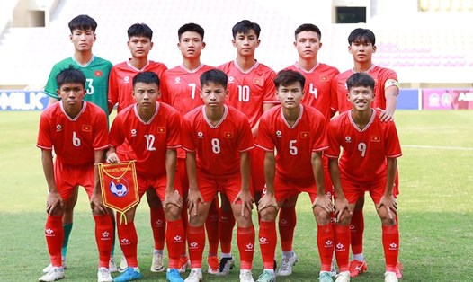 U16 Việt Nam gặp U16 Thái Lan tại bán kết U16 Đông Nam Á 2024. Ảnh: VFF