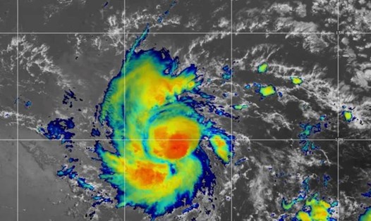 Ảnh vệ tinh bão Beryl sáng 29.6. Dự báo Beryl sẽ mạnh lên thành siêu bão vào ngày 1.7. Ảnh: NOAA