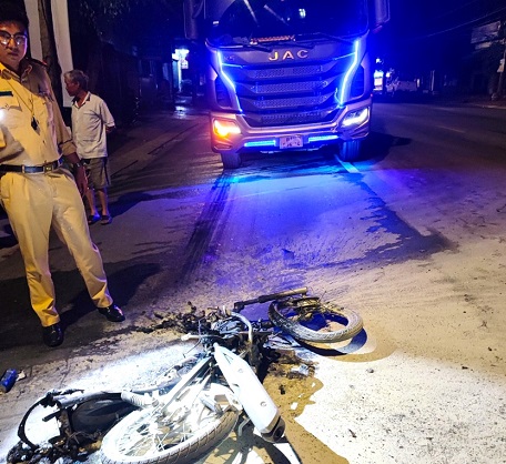 Hiện trường vụ tai nạn. Ảnh: Công an thị xã An Khê 