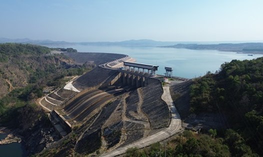 Lượng nước về hồ thủy điện Ya Ly giảm so với mọi năm. Ảnh: Thanh Tuấn 