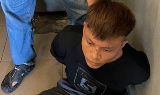 Thạch Ngọc Bảo - đối tượng dùng vũ lực hiếp dâm bé gái 14 tuổi - bị bắt trong tháng 3.2024. Ảnh: Công an cung cấp