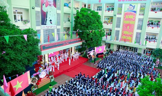 Trường THCS Trọng Điểm, TP Hạ Long luôn đứng đầu toàn tỉnh Quảng Ninh về chất lượng giáo dục - đào tạo. Ảnh: Trường THCS Trọng Điểm