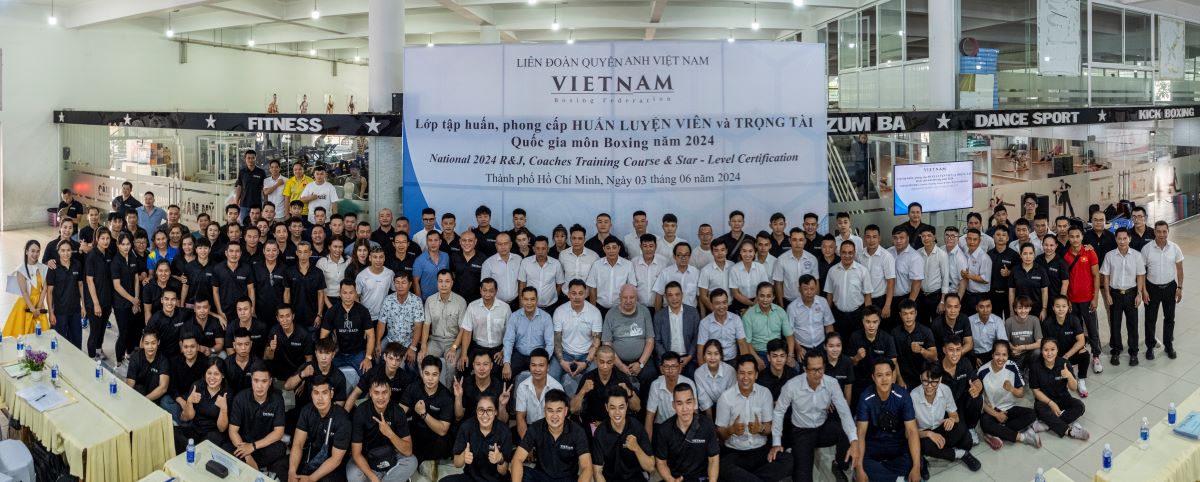 Lớp tập huấn nâng cao năng lực cho trọng tài và huấn luyện viên boxing quốc gia đã được khai mạc sáng 4.6. Ảnh: Tùng Đào