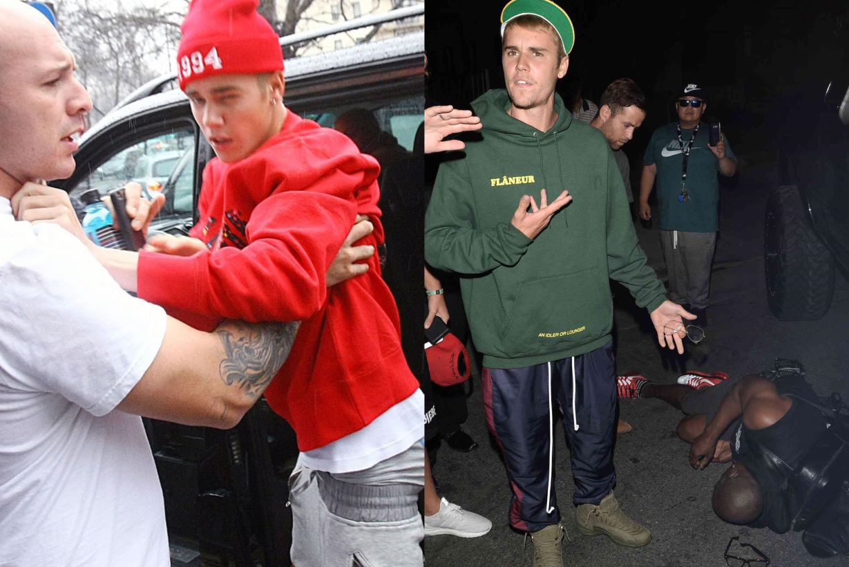 Justin Bieber từng nhiều lần đánh trọng thương paparazzi vì bị chụp lén. Ảnh: People