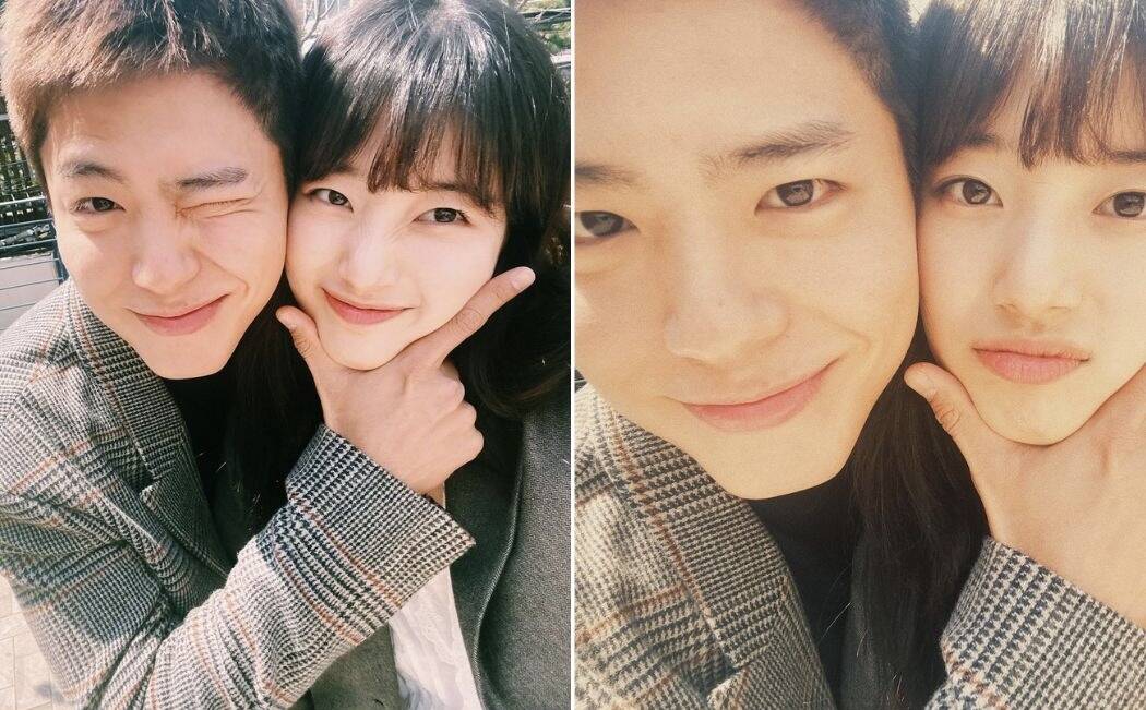 Khoảng khắc thân thiết khiến Park Bo Gum và Suzy vướng tin đồn hẹn hò. Ảnh: Instagram