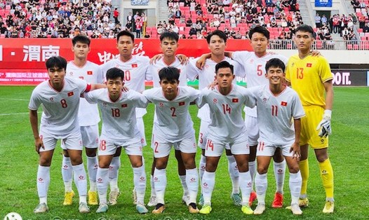 U19 Việt Nam trong trận ra quân tại giải U19 quốc tế 2024. Ảnh: VFF 