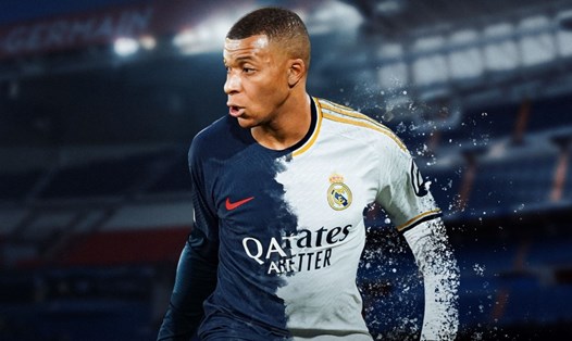 Kylian Mbappe sẽ đổi sang màu áo trắng của Real Madrid kể từ mùa giải 2024-2025. Ảnh: Sky Sports