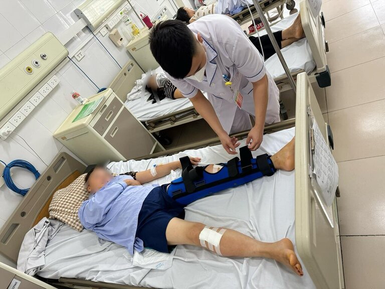 Bệnh nhân sau ca phẫu thuật. Ảnh: BCCC