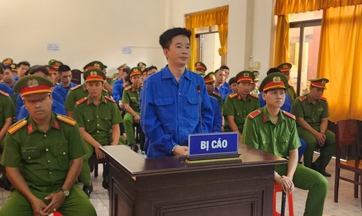Bị cáo Nguyễn Văn Thái (tức Thái Bus) tại phiên tòa phúc thẩm ngày 5.6. Ảnh: Văn Vũ