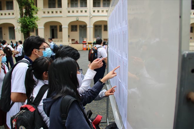 Điểm chuẩn năm trước là căn cứ để thí sinh tham khảo trước khi đăng kí xét tuyển năm nay. Ảnh: Anh Nhàn