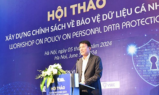 Thượng tướng Lương Tam Quang - Thứ trưởng Bộ Công an phát biểu tại hội nghị. Ảnh: T.Xuân