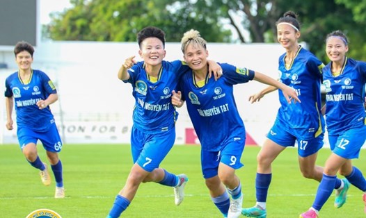 Câu lạc bộ Thái Nguyên T&T khiến cuộc đua ở Giải bóng đá nữ vô địch quốc gia 2024 hấp dẫn và nhiều tính cạnh tranh hơn. Ảnh: VFF 