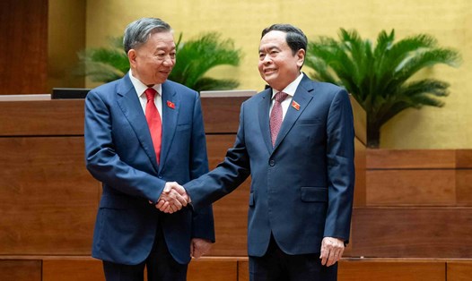 Chủ tịch nước Tô Lâm và Chủ tịch Quốc hội Trần Thanh Mẫn. Ảnh: Quochoi.vn