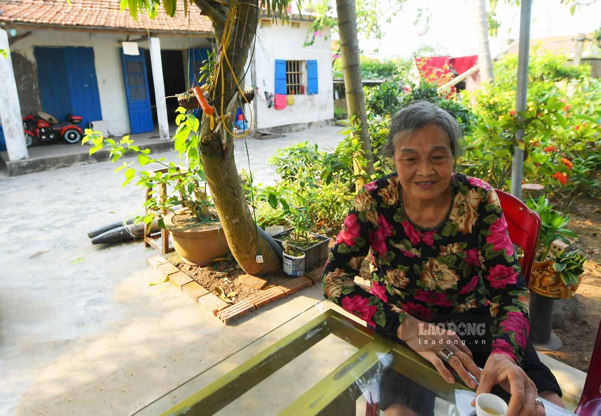 Ngoài những hộ dân trồng màu, ở tổ dân phố số 23 bây giờ còn duy nhất hộ gia đình bà Nguyễn Thị Dinh vẫn sinh sống tại đó cùng con và các cháu. Bà Dinh tâm sự: “Sau trận bão lịch sử, ngôi nhà của tôi là ngôi nhà duy nhất trong làng không bị bão xô đổ. Dù được cấp đất mới để di dời vào khu vực gần trung tâm thị trấn, nhưng do điều kiện không đủ để xây nhà nên tôi đành bám trụ lại với nơi từng bị thiên tai tàn phá này“.