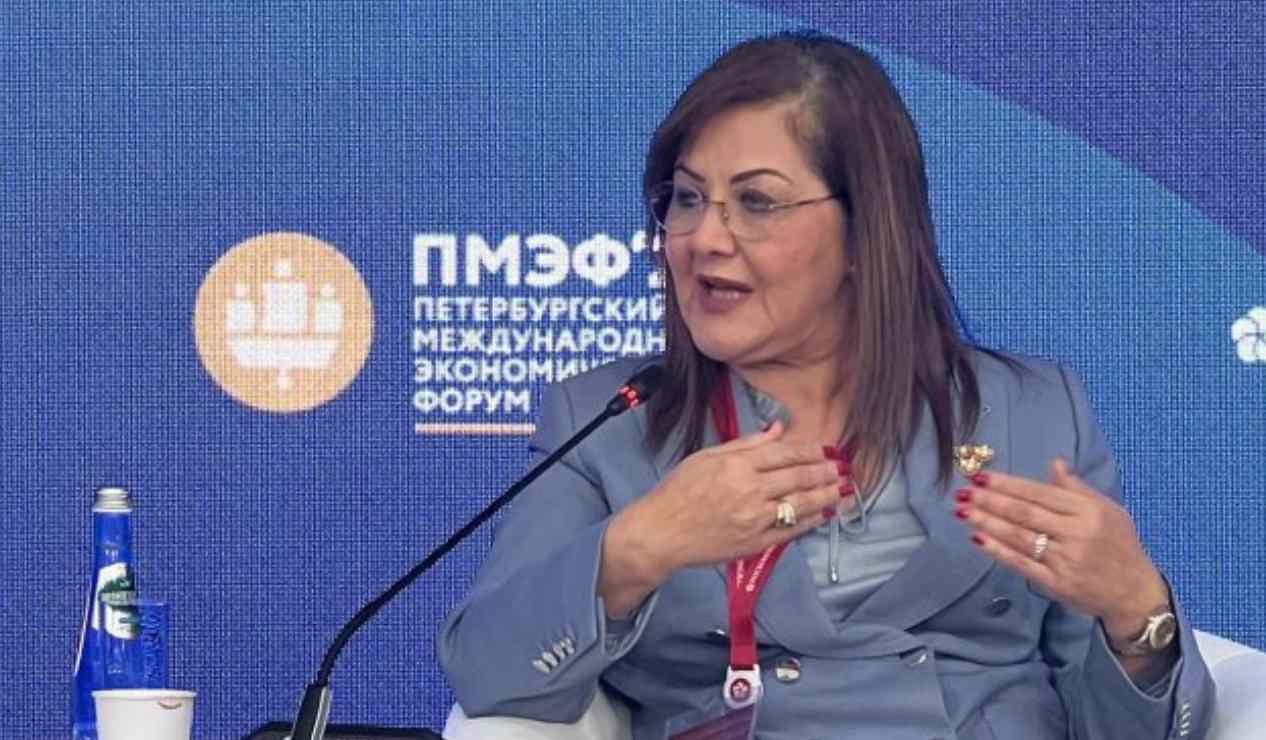 Bộ trưởng Bộ Kế hoạch và Phát triển Kinh tế Ai Cập Hala El-Said. Ảnh chụp màn hình