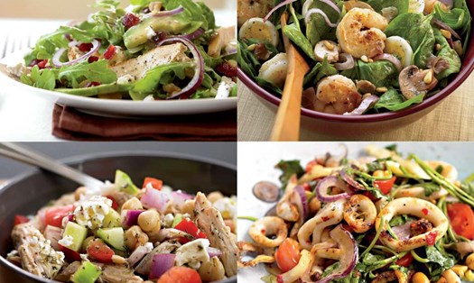 Giảm cân nhờ 5 công thức salad giàu protein. 