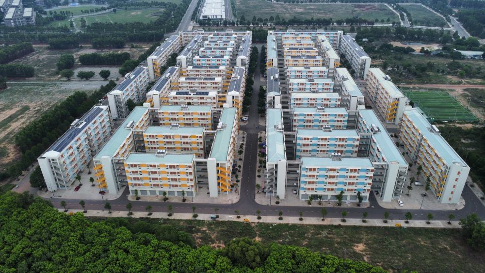 Dự án nhà ở xã hội Định Hòa giai đoạn đầu đưa vào sử dụng từ cuối năm 2016 đầu năm 2017. Ảnh: Đình Trọng