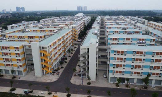 Dự án nhà ở xã hội Định Hòa giai đoạn 1 đã xây dựng khoảng 3.700 căn hộ, mang lại chỗ ở ổn định cho khoảng 7.000 người lao động. Ảnh: Đình Trọng