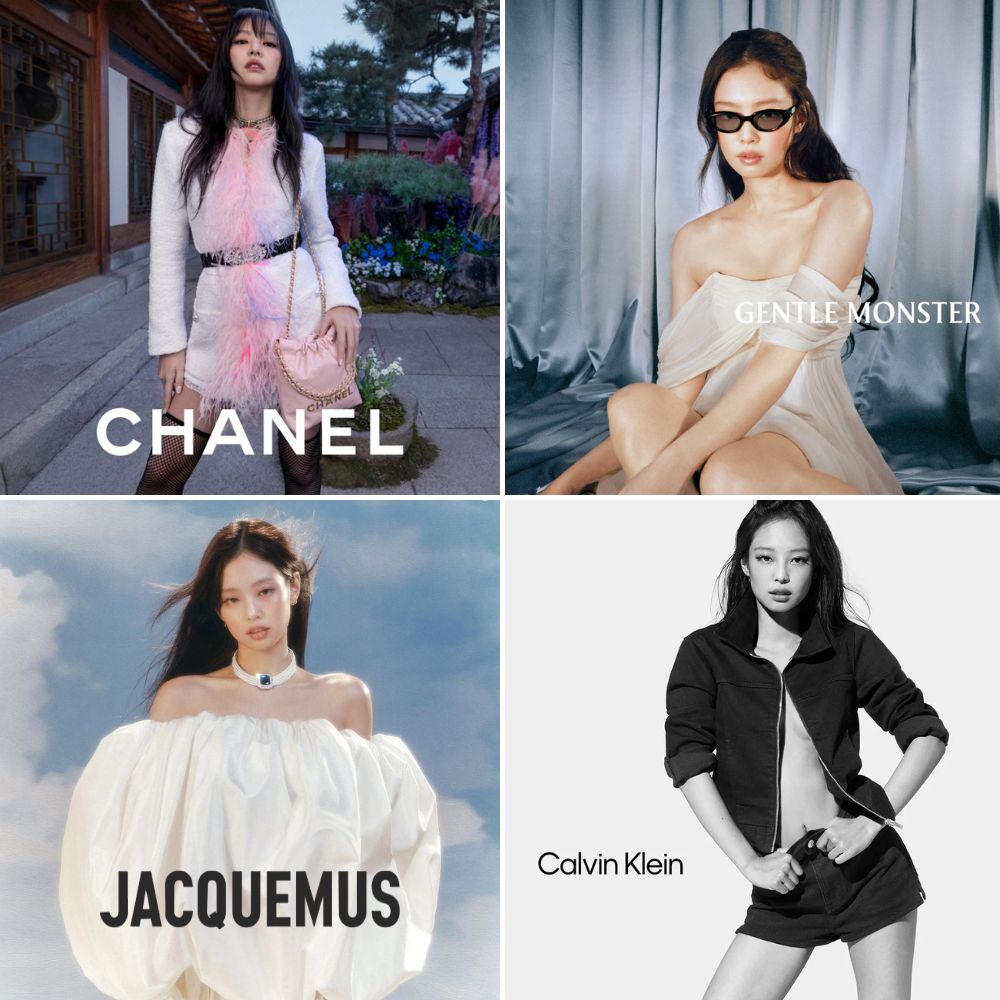 Jennie quay CF với hàng loạt thương hiệu đình đám từ Hàn Quốc đến quốc tế. Ảnh: Instagram