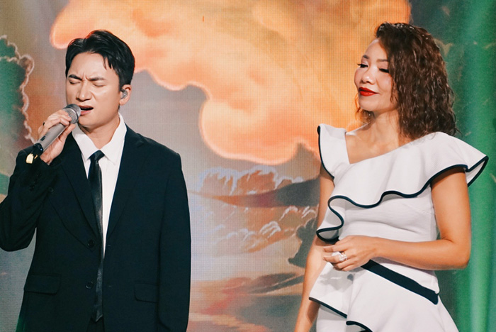 Phan Mạnh Quỳnh và Trần Thu Hà. Ảnh: Nhà sản xuất Giao lộ thời gian