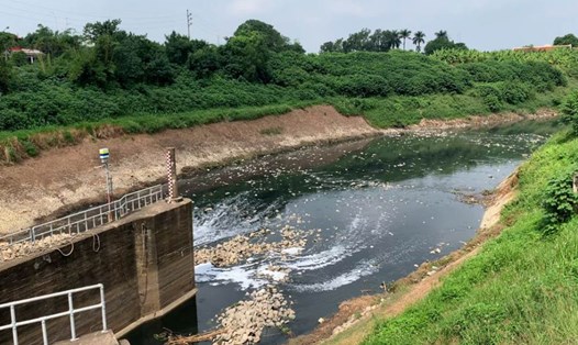 Sông Nhuệ ô nhiễm gây ảnh hưởng đến cuộc sống của người dân. 
Ảnh: Quỳnh Trang