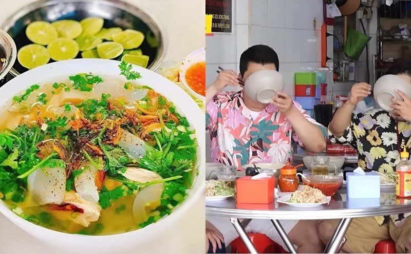 Những vị khách Hàn Quốc thưởng thức đặc sản Nha Trang khi tham gia chương trình thực tế ghi hình ở Việt Nam.