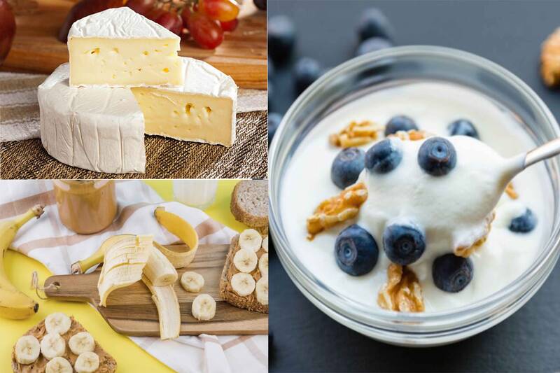 Chúng ta có thể sử dụng một số món ăn nhẹ giúp đẩy nhanh trao đổi chất, đốt calo trong khi ngủ. Đồ họa: Hạ Mây