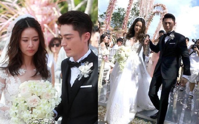 Hoắc Kiến Hoa với nét mặt nghiêm túc trong ngày cưới. Ảnh: Weibo.