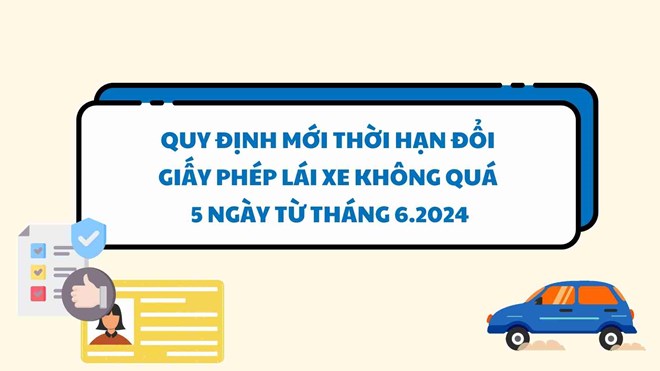 Quy định mới từ tháng 6, đổi giấy phép lái xe không quá 5 ngày