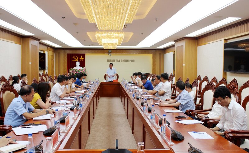 Thanh tra Chính phủ họp giao ban công tác tháng 5. Ảnh: Thanh tra Chính phủ.
