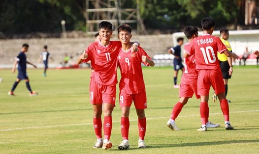 U16 Việt Nam gặp U16 Thái Lan tại bán kết U16 Đông Nam Á 2024. Ảnh: VFF