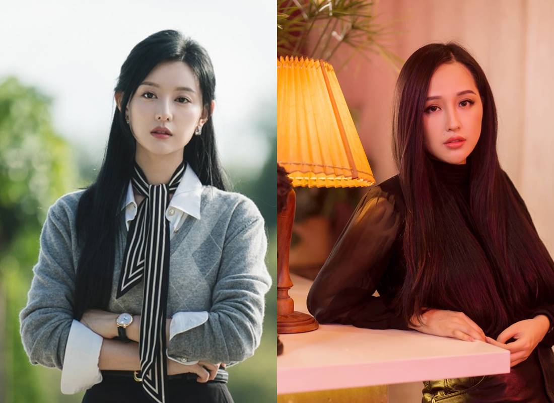 Khi “Nữ hoàng nước mắt” lên sóng, nhiều khán giả Việt cho rằng Kim Ji Won có nhiều nét giống Mai Phương Thúy. Ảnh: Instagram/Facebook nhân vật