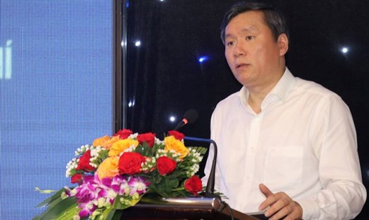 GS.TS Lê Văn Lợi, Phó Giám đốc Học viện Chính trị Quốc gia TP HCM tại Chương trình tập huấn kiến thức quyền con người tại Đà Nẵng. Ảnh: Nguyễn Linh