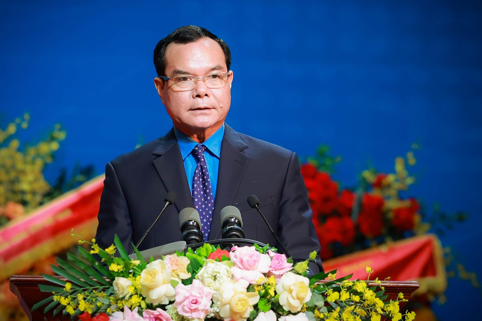 Ông Nguyễn Đình Khang phát biểu tại lễ kỷ niệm. Ảnh: Hải Nguyễn.