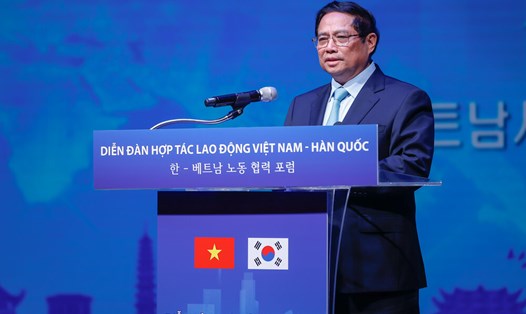  Thủ tướng Chính phủ Phạm Minh Chính phát biểu tại diễn đàn. Ảnh: Nhật Bắc/VGP