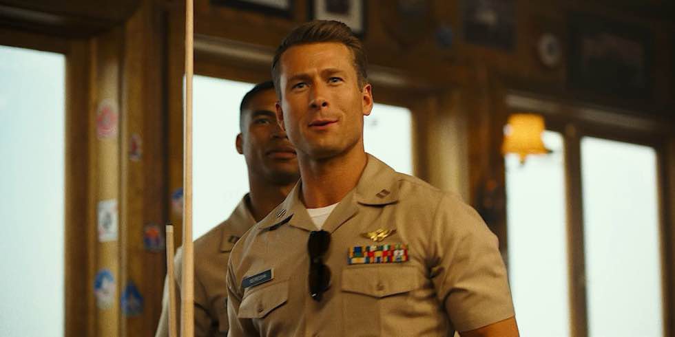 Glen Powell trong phim “Top Gun“. Ảnh: NSX