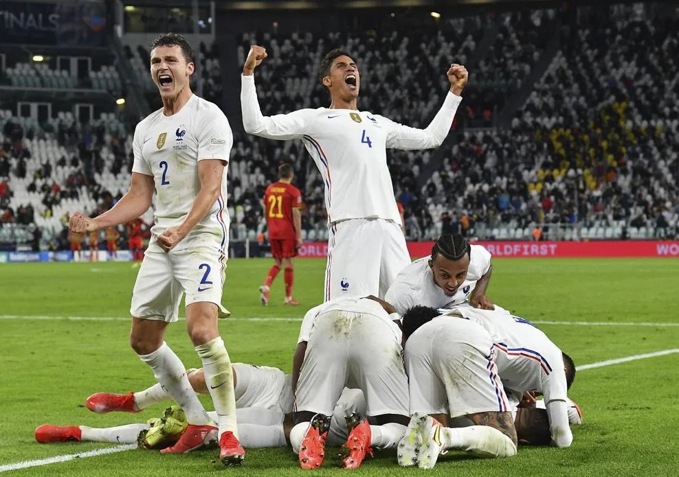 Pháp đã thắng 2 lần gặp Bỉ gần nhất, tỉ số là 3-2 ở bán kết UEFA Nations League 2021 và 1-0 ở bán kết World Cup 2018. Ảnh: UEFA