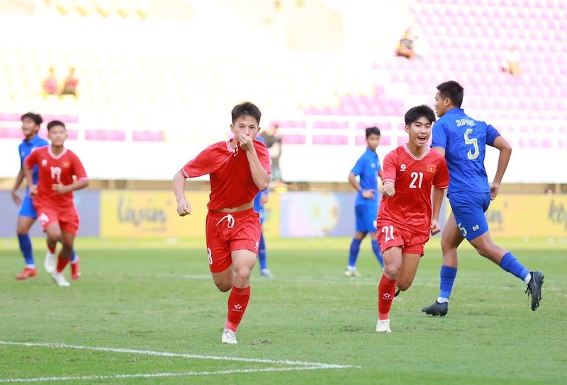 U16 Việt Nam gặp Indonesia ở trận tranh hạng ba. Ảnh: VFF