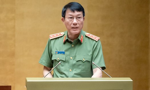 Thượng tướng Lương Tam Quang - Bộ trưởng Bộ Công an được phân công chủ trì làm việc với 2 địa phương Đà Nẵng và Hưng Yên. Ảnh: Quốc hội
