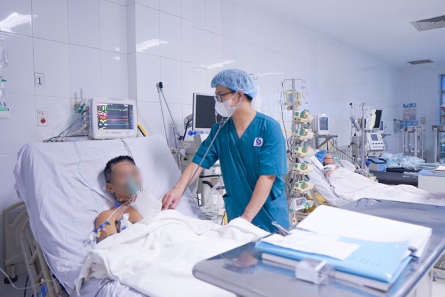 Bệnh nhân bị chèn ép tim cấp được bác sĩ phẫu thuật thành công. Ảnh: BVCC