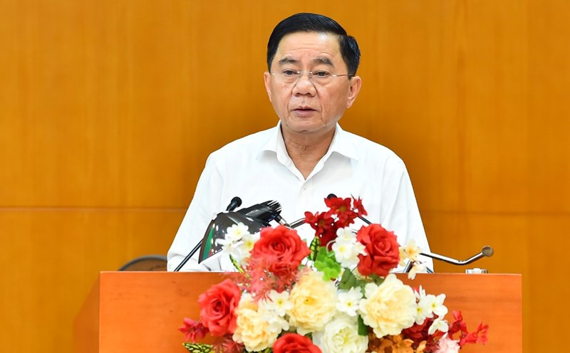 Chủ nhiệm Ủy ban Kiểm tra Trung ương Trần Cẩm Tú khẳng định, việc kiểm tra, xử lý tham nhũng, tiêu cực không phải là tranh giành, đấu đá nội bộ. Ảnh: T.Vương