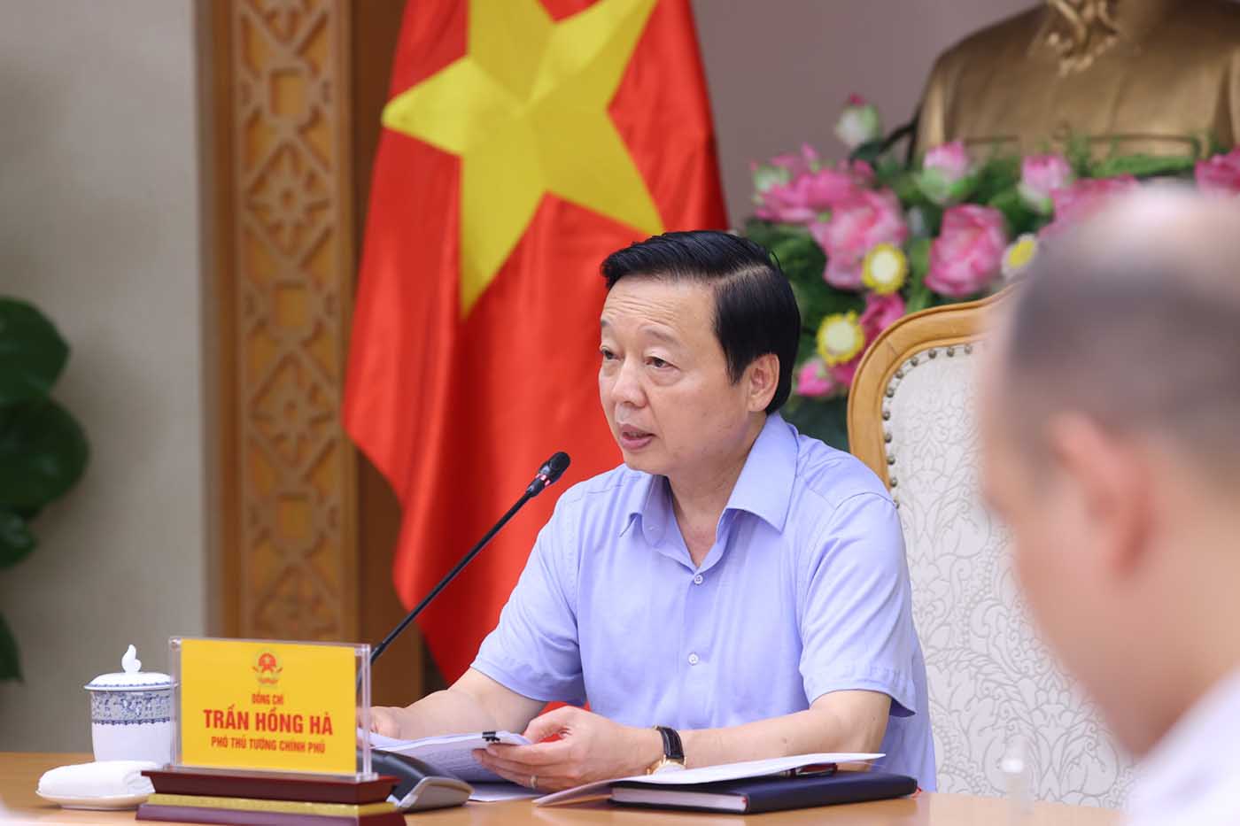 Phó Thủ tướng Chính phủ Trần Hồng Hà chủ trì cuộc họp. Ảnh: VGP