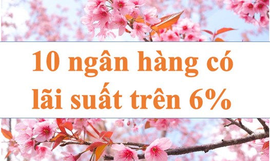 Hàng chục ngân hàng niêm yết lãi suất trên 6%. Đồ họa: Hà Vy