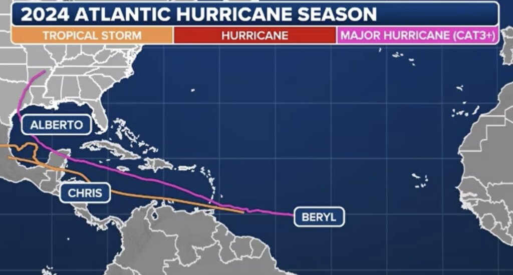 Sau siêu bão Beryl, cơn bão tiếp theo của mùa bão Đại Tây Dương sẽ là Debby. Ảnh: Fox Weather