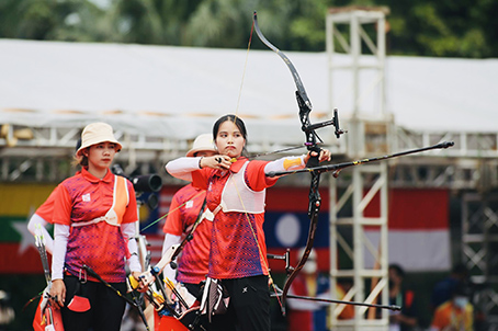 アスリートはnguyetを行います。写真：ベトナムのスポーツ代表団