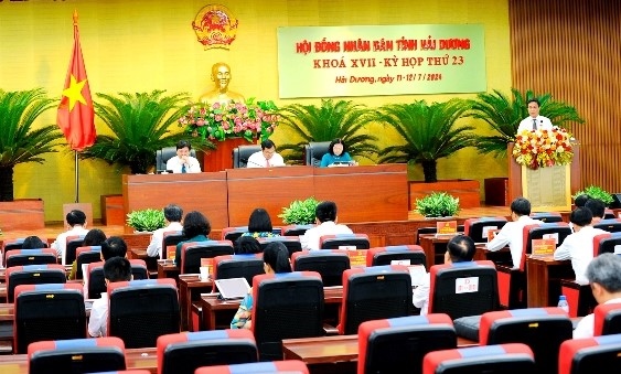 Kỳ họp HĐND tỉnh Hải Dương diễn ra trong 2 ngày 11 và 12.7. Ảnh: Cổng TTĐT tỉnh Hải Dương