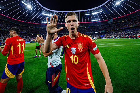 Dani Olmo has a release clause of 60 million euros. Photo: Spanish Football Federation